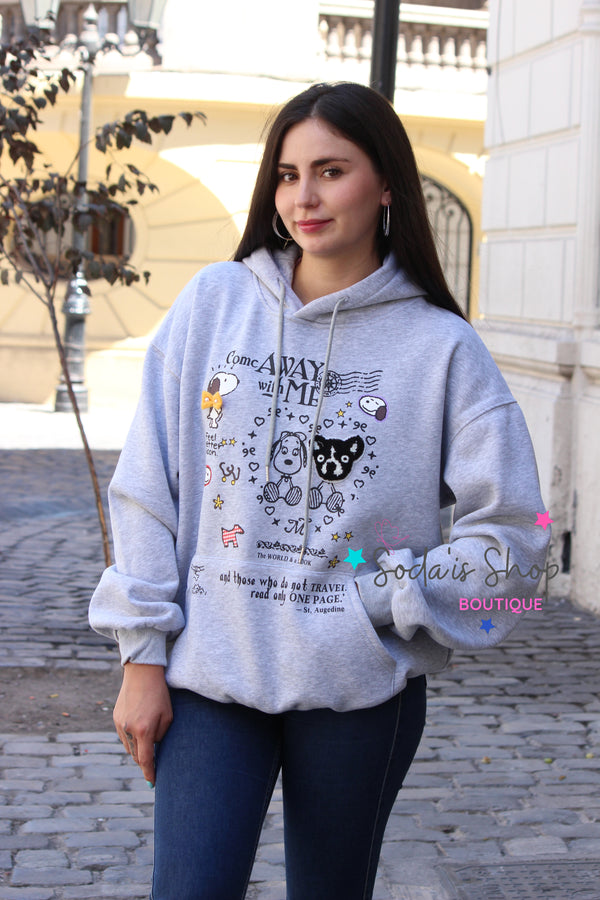 Polerón Oversized Gris