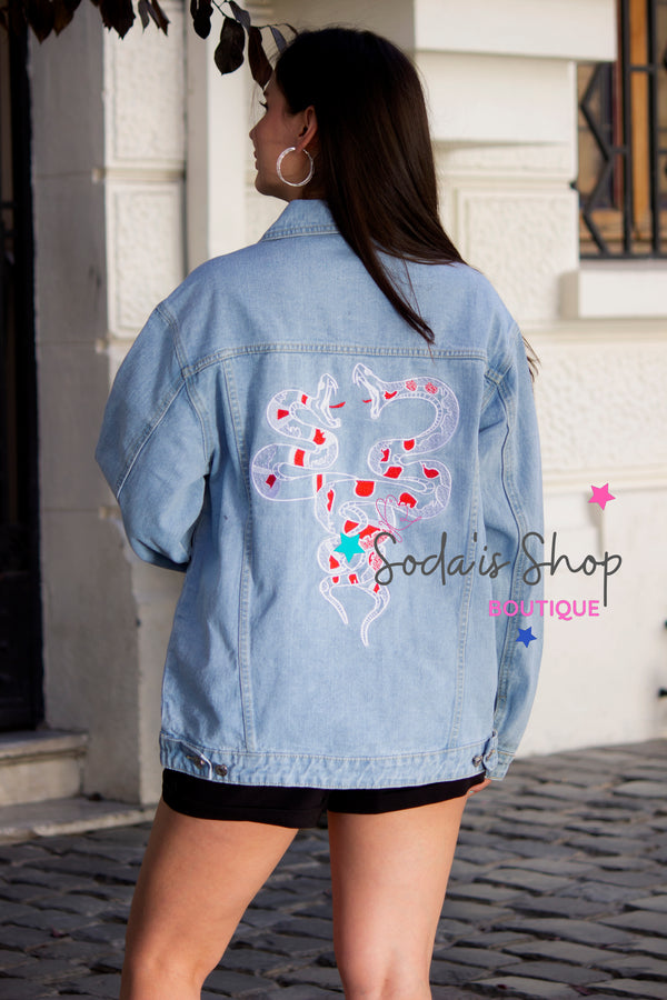 Chaqueta Denim Oversized Azul