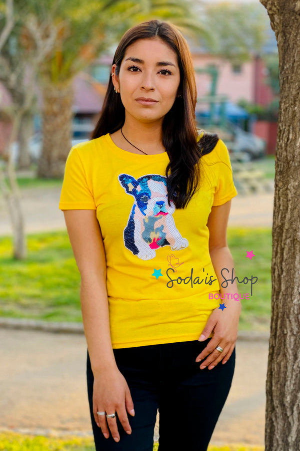 Polera Dog Amarillo