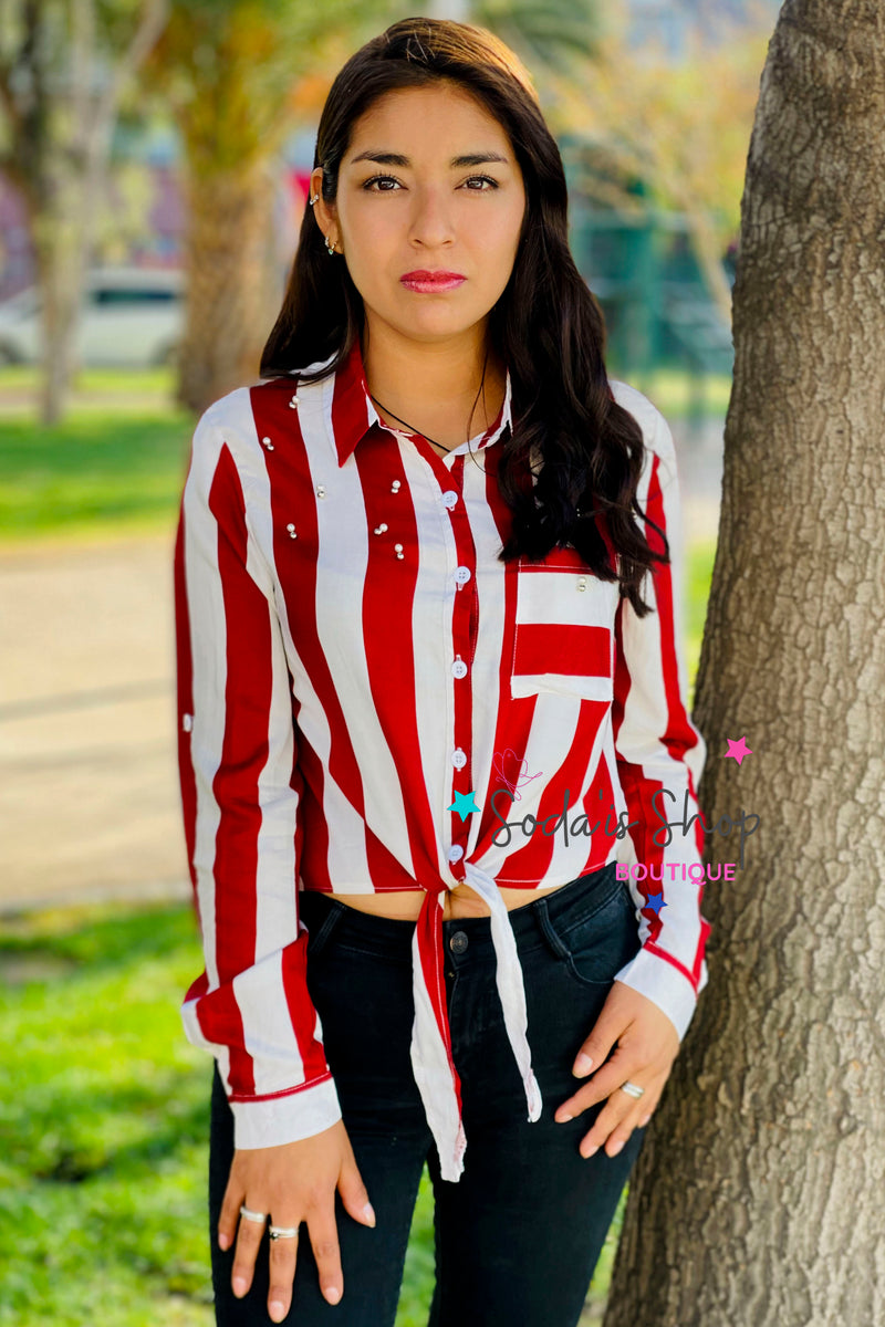 Blusa Perla Rojo